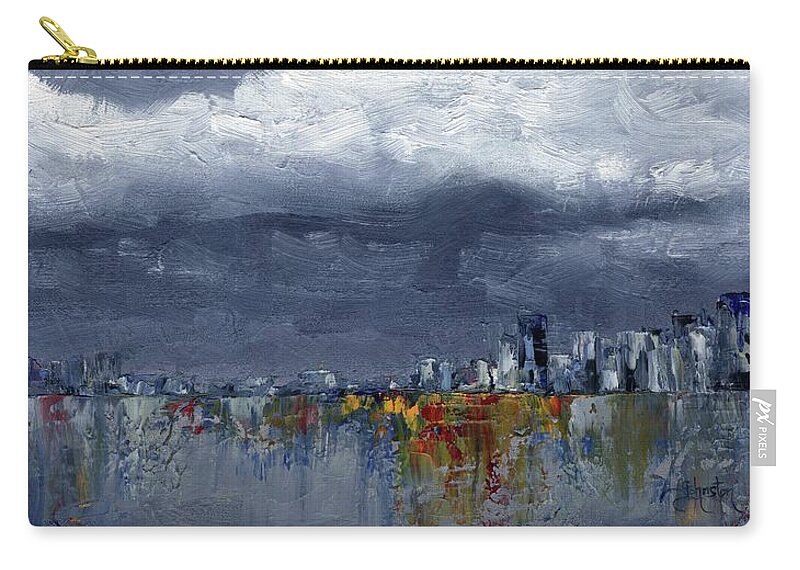 Sweet Zip Pouch featuring the painting Sweet Oblivion by Cindy Johnston