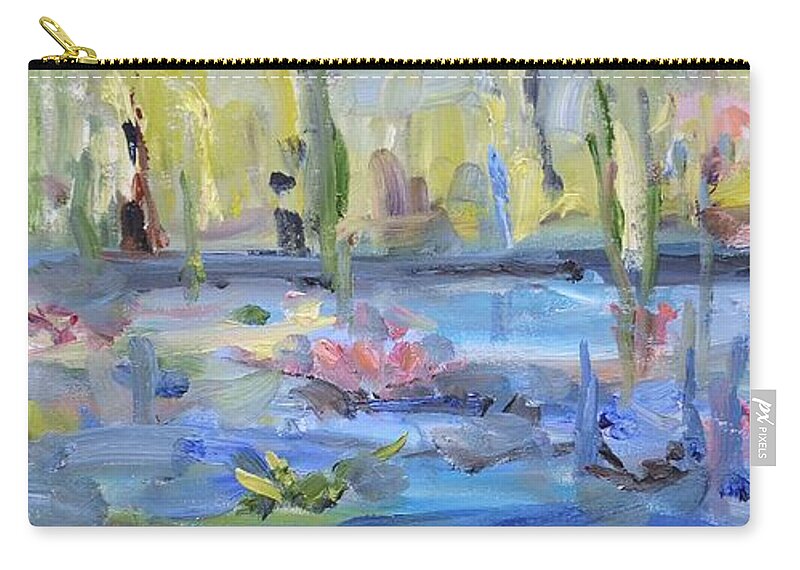 Lily Zip Pouch featuring the painting Sweet Solitude by Donna Tuten