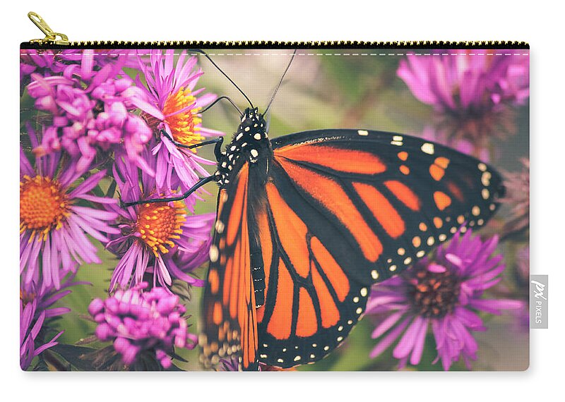 Monarch Butterfly Zip Pouch featuring the photograph Sweet Surrender by Viviana Nadowski