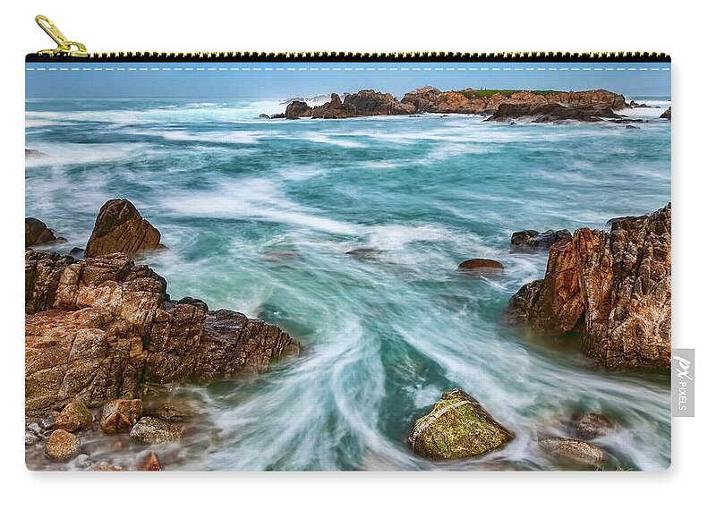 Ocean Zip Pouch featuring the photograph Swept Away by Dan McGeorge