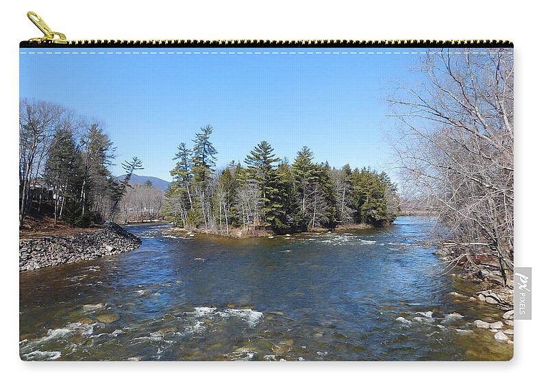 Swift River Zip Pouch featuring the photograph Swift and Saco Rivers Meet by Catherine Gagne