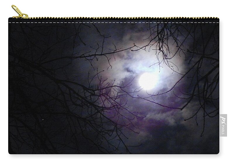 Earth's Natural Satellite Zip Pouch featuring the photograph Swirling Around by Wild Thing