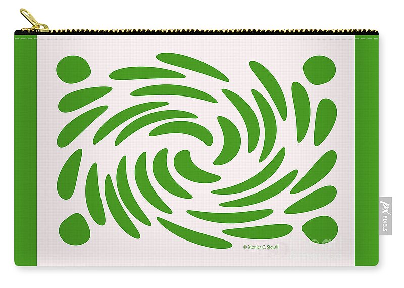 Graphic Design Zip Pouch featuring the digital art Swirls N Dots S1 by Monica C Stovall