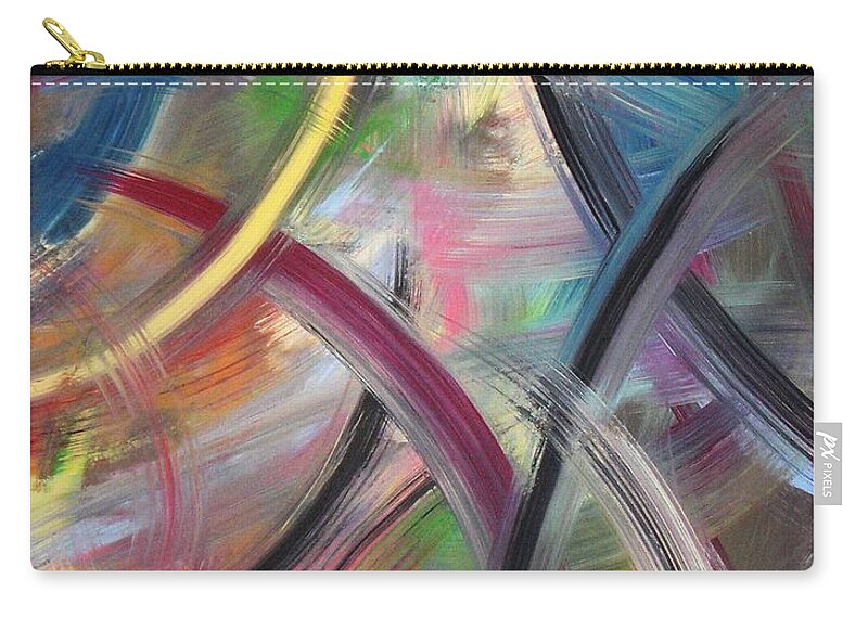 Acrylic Zip Pouch featuring the painting Swish by Todd Hoover