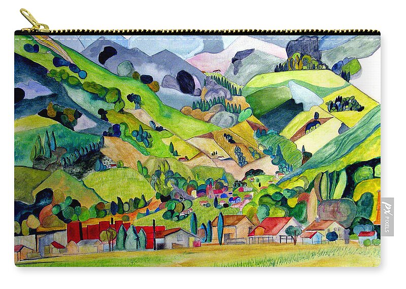 Landscape Carry-all Pouch featuring the painting Switzerland by Patricia Arroyo