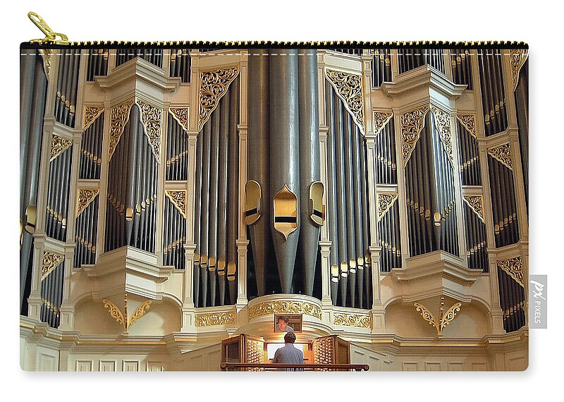 Organ Zip Pouch featuring the photograph Sydney Town Hall organ by Jenny Setchell