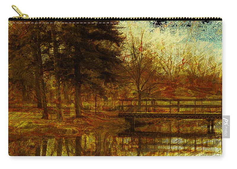 Trees Carry-all Pouch featuring the photograph Sylvan Bridge by Julie Lueders 