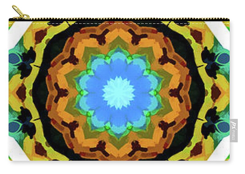 Mandala Art Zip Pouch featuring the painting Symbols by Jeelan Clark
