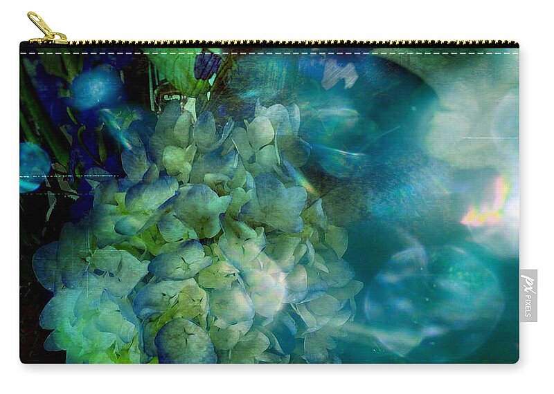 Flowers Zip Pouch featuring the photograph Symphony in Blue by Colleen Taylor