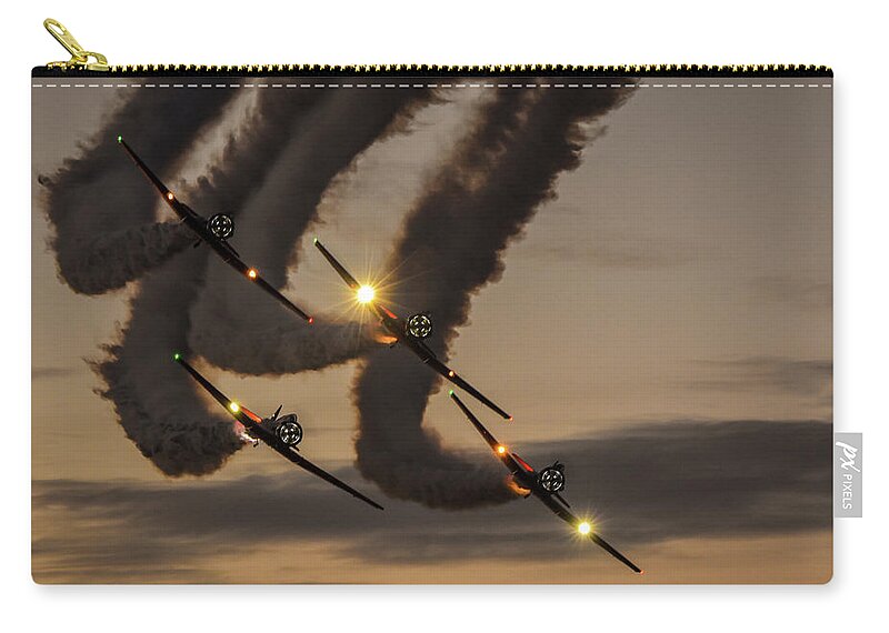 T-6 Zip Pouch featuring the photograph T-6 Tango by David Hart