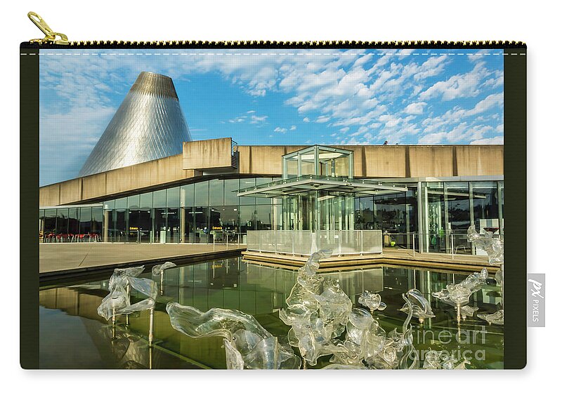Tacoma Zip Pouch featuring the photograph Tacoma's Museum of glass by Sal Ahmed