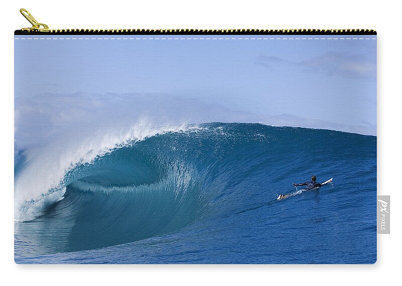 Surf Zip Pouch featuring the photograph Tahiti as good as it gets by Sean Davey