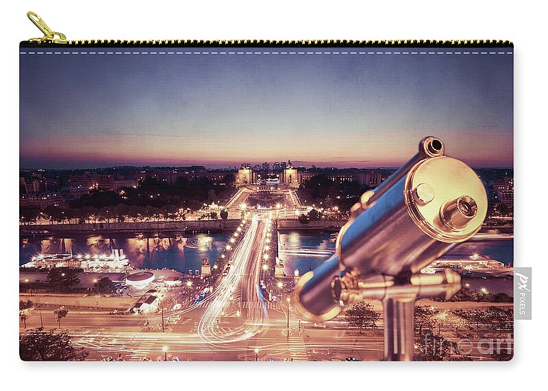 Eifeltower Carry-all Pouch featuring the photograph Take a look at Paris by Hannes Cmarits