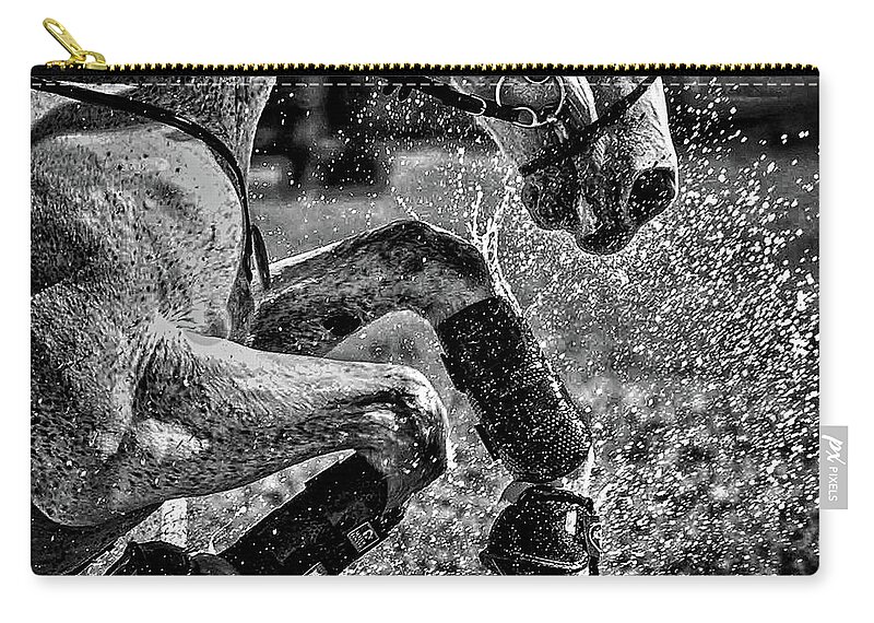 Horse Zip Pouch featuring the photograph Take Off by Joan Davis