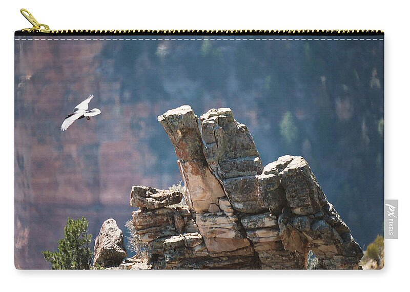 Bird Zip Pouch featuring the photograph Taking Flight by David Bader