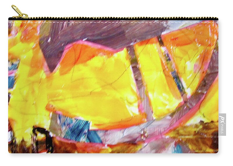 Birds Zip Pouch featuring the painting Tall Bird by Carole Johnson