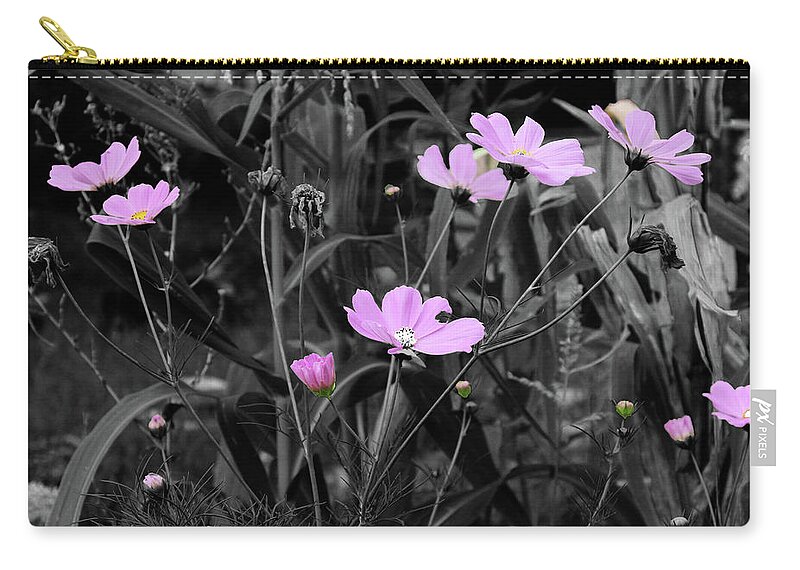 Pink Carry-all Pouch featuring the photograph Tall Pink Poppies by April Burton