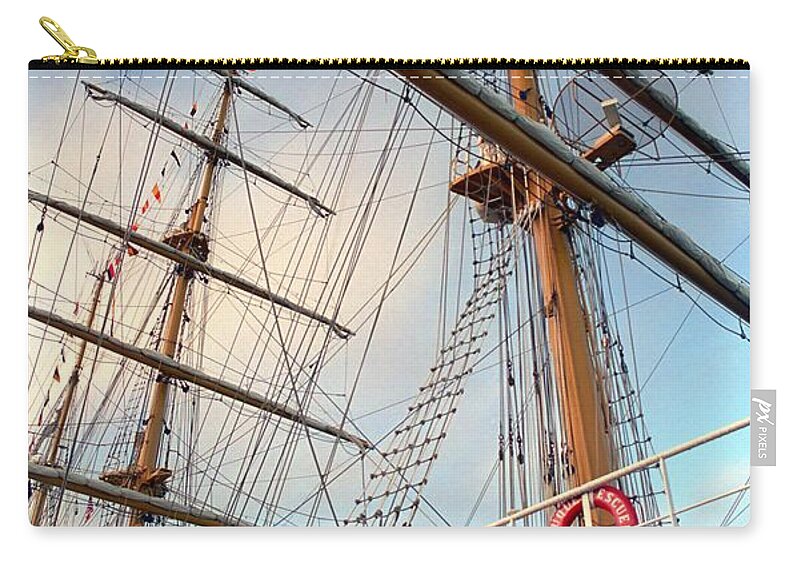 Guayas Zip Pouch featuring the photograph Tall Ship Guayas by James B Toy