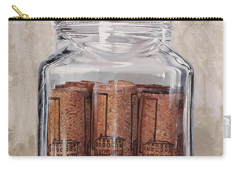 Cork Carry-all Pouch featuring the painting Tappo Alessandria by Guido Borelli