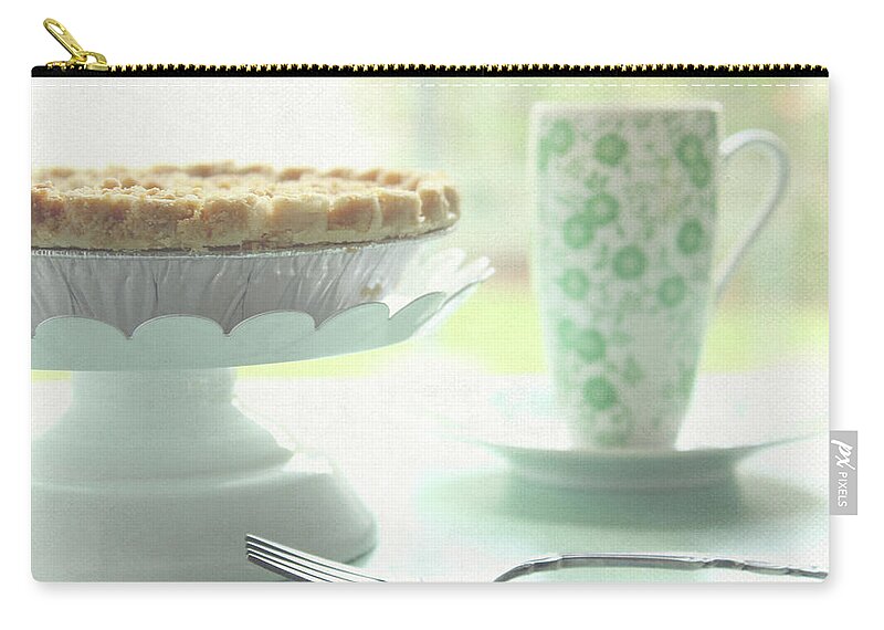 Pie Zip Pouch featuring the photograph Tea Time by Terri Tiffany