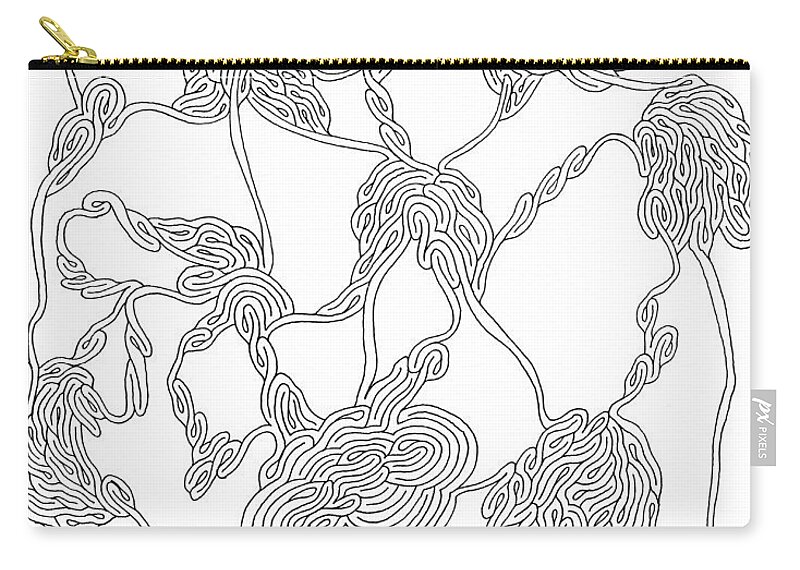 Mazes Zip Pouch featuring the drawing Tears of Joy by Steven Natanson