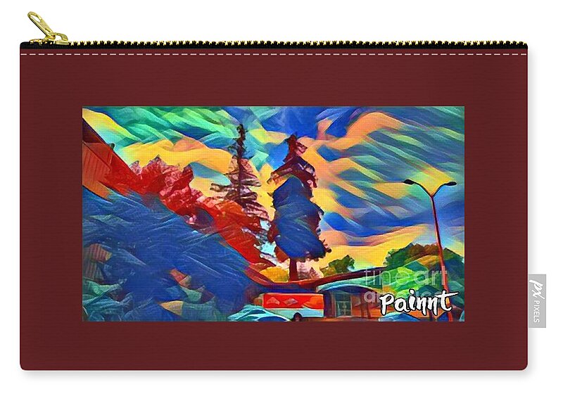 Digital Zip Pouch featuring the photograph Technicolor sky by Steven Wills
