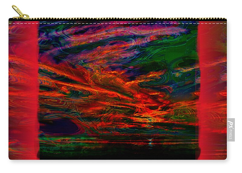 Sky Zip Pouch featuring the photograph Technicolor Sunset 2 by John M Bailey