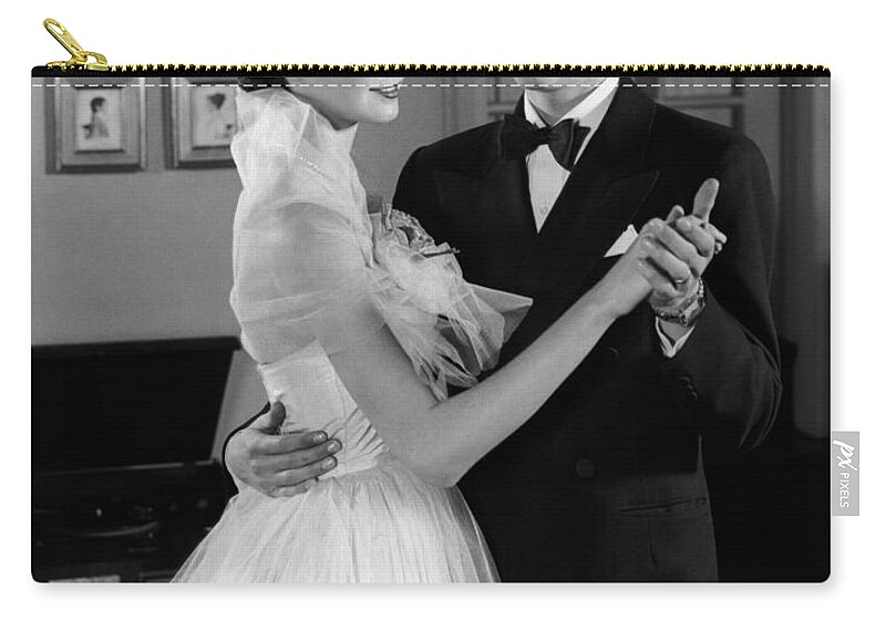 1950s Zip Pouch featuring the photograph Teen Couple Dancing, C.1950s by H. Armstrong Roberts/ClassicStock