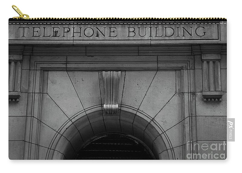 New York City; New York; Nyc; Manhattan; Telephone Building Zip Pouch featuring the photograph Telephone Building in New York City by David Oppenheimer