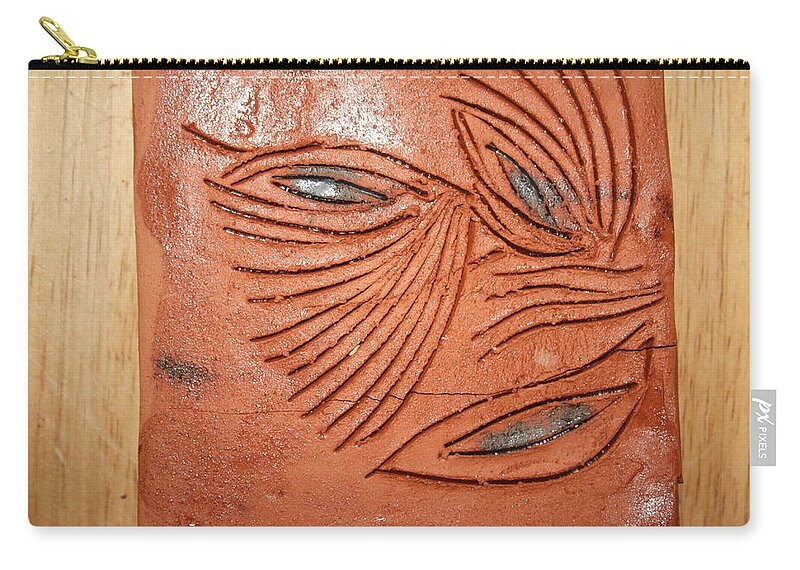Jesus Zip Pouch featuring the ceramic art Tell Eye - Tile by Gloria Ssali