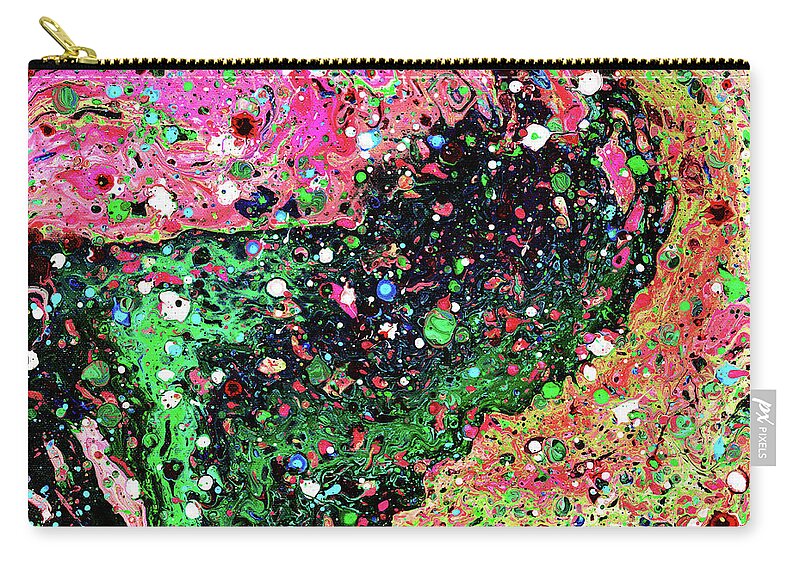 Abstract Zip Pouch featuring the painting Tell It Like It Is by Meghan Elizabeth