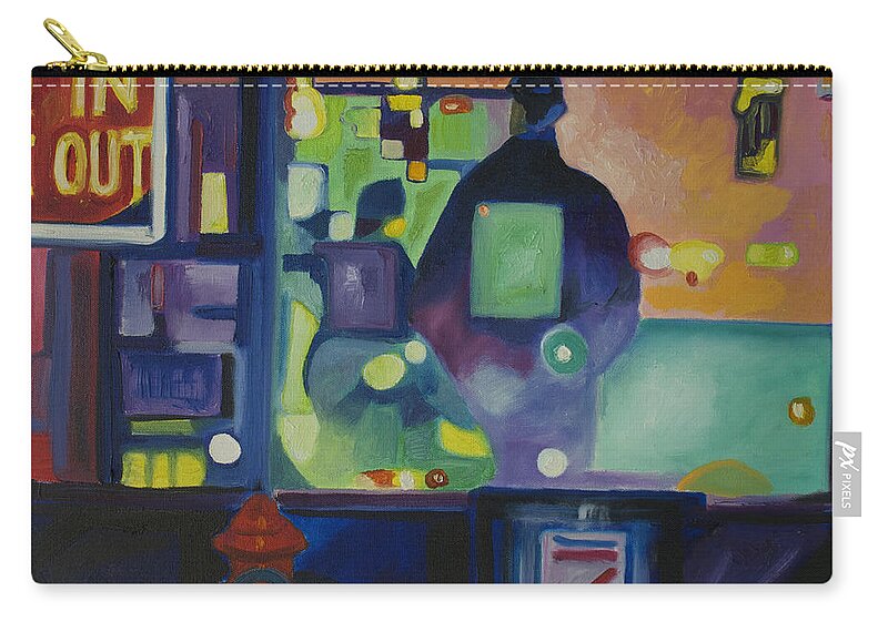 Abstract Carry-all Pouch featuring the painting Ten Minutes by Patricia Arroyo