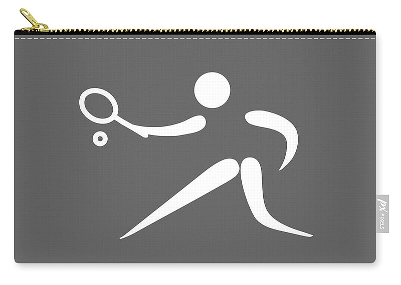 Tennis Zip Pouch featuring the digital art Tennis Player by Frederick Holiday