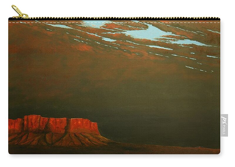 Southwest Zip Pouch featuring the painting Terra Rosa by Kerry Beverly