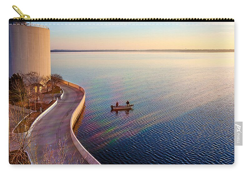 Fishing Zip Pouch featuring the photograph Terrace Rainbow by Todd Klassy