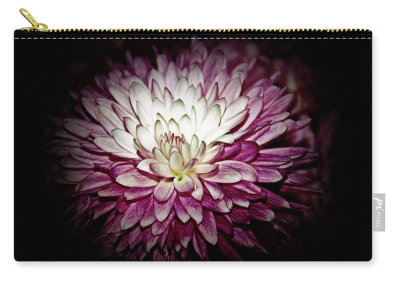 Flower Zip Pouch featuring the photograph Texture Drama Burning Pink by Aimee L Maher ALM GALLERY