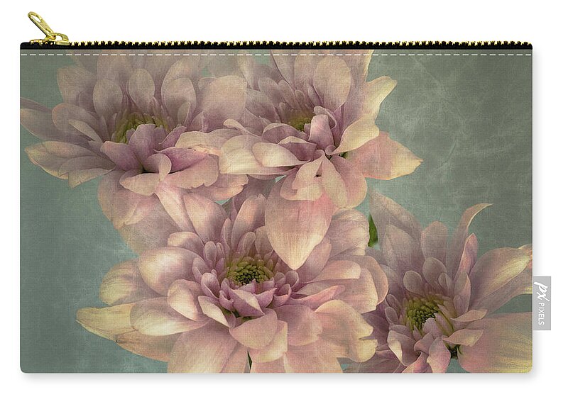 Mums Carry-all Pouch featuring the photograph Textured Mums by John Roach
