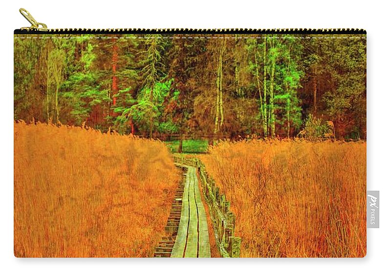 Textured Path Zip Pouch featuring the photograph Textured Path #g3 by Leif Sohlman