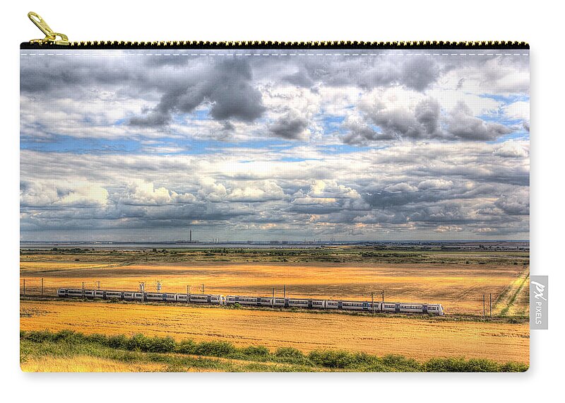 River Thames Zip Pouch featuring the photograph Thames Estuary View by David Pyatt