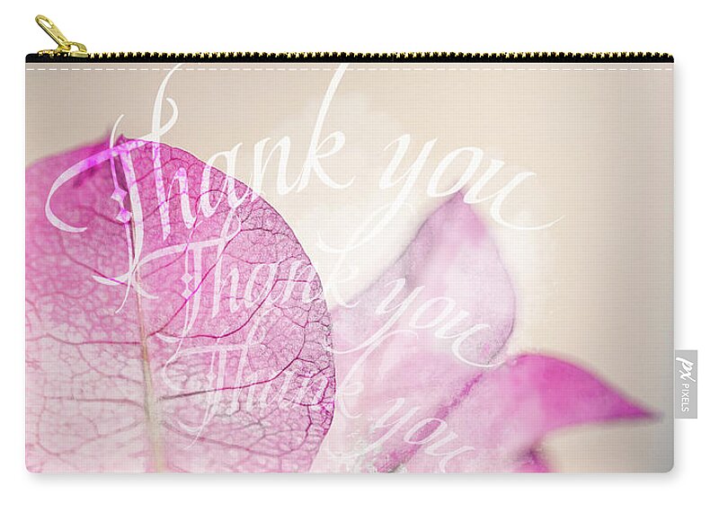 Thank You Zip Pouch featuring the digital art Thank you 4 by Terry Davis