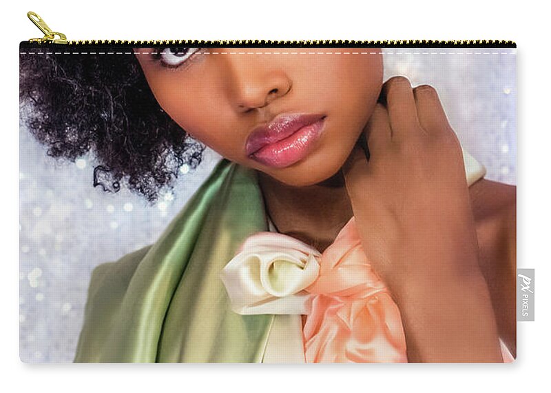 Girl Zip Pouch featuring the photograph That look... by Lilia S
