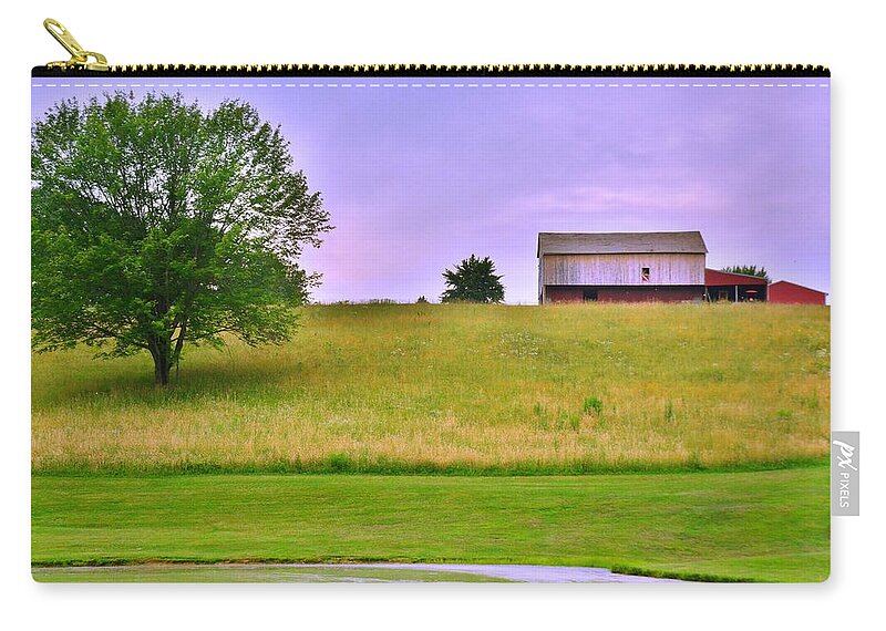 The American Landscape Zip Pouch featuring the photograph The American Landscape by Lisa Wooten
