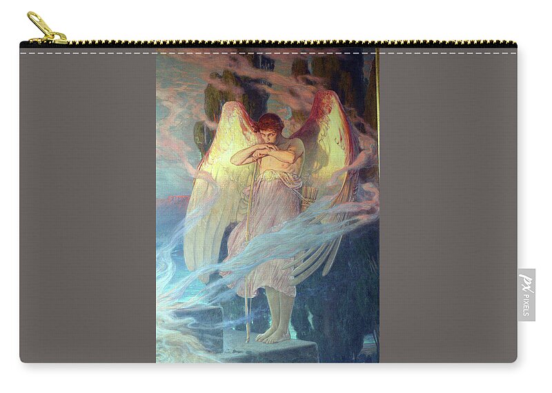 Julius Kronberg Carry-all Pouch featuring the painting The Angel by Julius Kronberg