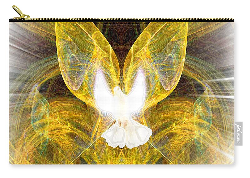Angel Zip Pouch featuring the digital art The Angel of Forgiveness by Diana Haronis