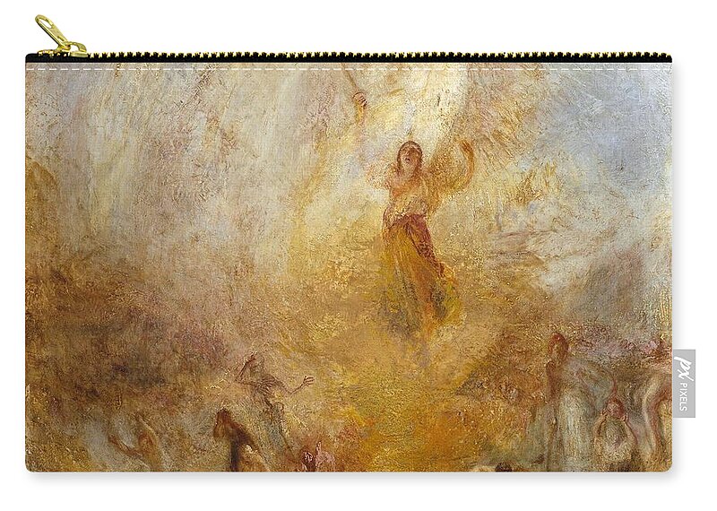 Joseph Mallord William Turner 1775�1851  The Angel Standing In The Sun Carry-all Pouch featuring the painting The Angel Standing in the Sun by Joseph Mallord
