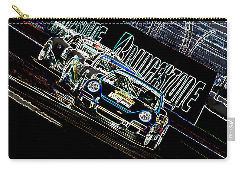 Porsche Zip Pouch featuring the digital art The Apex by Sebastian Musial