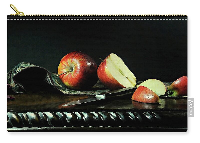 Fruit Zip Pouch featuring the photograph The Apple Core by Diana Angstadt