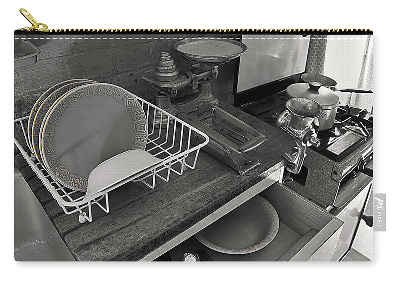 Welfare Carry-all Pouch featuring the photograph The Art of Welfare. Kitchen cupboards. by Elena Perelman