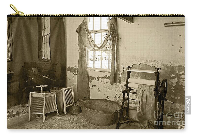 Welfare Carry-all Pouch featuring the photograph The Art of Welfare. Wash-house. by Elena Perelman