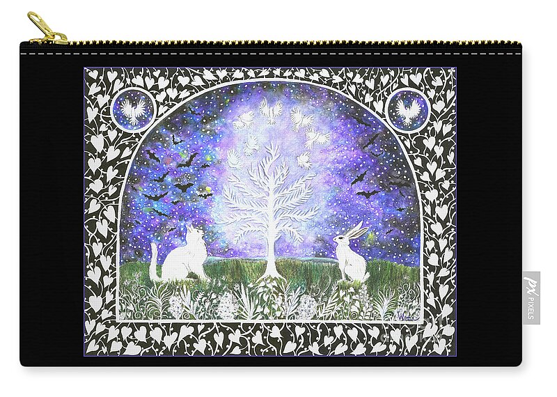Lise Winne Zip Pouch featuring the painting The Attraction by Lise Winne